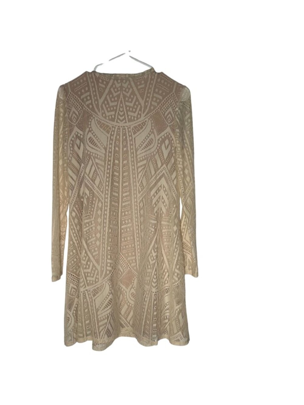 BCBGMaxAzria Lace Long Sleeve Maternity Dress Women's Size XS in Beige Ivory - Picture 6 of 6